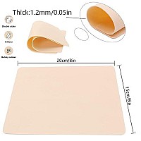 Cicitoywo 10 Pcs Blank Tattoo Skin Practice Fake Skin Double Sides 8X6In Tattooing Microblading Eyebrow Practice Skin Kit Tatto