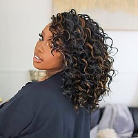 Toyotress Ocean Wave Crochet Hair 12 Inch 8 Packs Black Mix Brown Crochet Braids Deep Twist Synthetic Braiding Hair Extensions