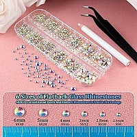 4000 Pcs Half Round Pearls And Rhinestones Flat Back Red Ab Half Pearls And Ab Round Crystal Gem Kit With Tweezer And Pickup Pe