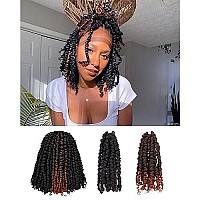 10 Inches 9 Packs Passion Twist Crochet Hairmixed Color Combo Pack7 Packs 1B2 Packs T1B350 Pretwisted Pre Looped Synthetic