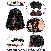 10 Inches 9 Packs Passion Twist Crochet Hairmixed Color Combo Pack7 Packs 1B2 Packs T1B350 Pretwisted Pre Looped Synthetic