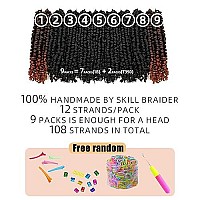 10 Inches 9 Packs Passion Twist Crochet Hairmixed Color Combo Pack7 Packs 1B2 Packs T1B350 Pretwisted Pre Looped Synthetic