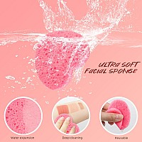 50Count Heart Shape Compressed Facial Sponges 100 Natural Cosmetic Spa Sponges For Facial Cleansing For Daily Facial Cleansin