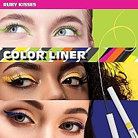 Ruby Kisses Color Liquid Eyeliner Water Resistant Long Lasting Eyeliner 3 Ml 010 Floz Teal