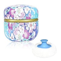 Wemega Body Powder Case With Powder Puff Powder Container Tea Box For Baby And Women Powder Puff And Powder Case For Travel Flo