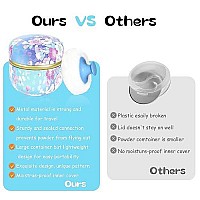 Wemega Body Powder Case With Powder Puff Powder Container Tea Box For Baby And Women Powder Puff And Powder Case For Travel Flo