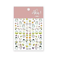 Dinosaur Nail Art Stickers Decals Cute Monster Nail Art Sticker Flower Loving Smile Decals 3D Self Adhesive Diy Design Fashion T