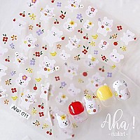 Cute Squirrel Nail Art Stickers Decals Cartoon Fruits Pear Nail Art Sticker 3D Self Adhesive Diy Design Fashion Trend Glamour De