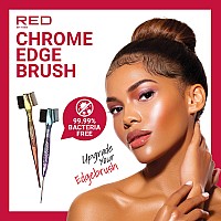 Red By Kiss Chrome Edge Brush Bacteria Free Sterilized Boar Bristles Hair Styling Brush Comb