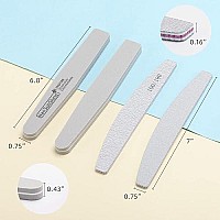 35 Count 100180 Grit Nail Files And Buffers For Acrylic Nails Washable Nail Buffer Double Sided Emery Boards Manicure Tools Fo