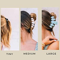 Teleties Medium Hair Clip Strong Grip Bendable Teeth Comfortable Curved Design Ideal For Mediumthick Hair For All Hai