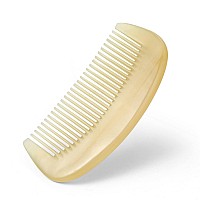 Premium Quality 100 Handmade Anti Static Natural Sheep Horn Comb Professional Detangling Massage Comb Semicircle Sty1