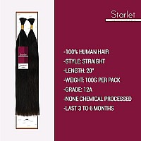 Starlet Micro Braiding Hair Human Bulk Hair Wet And Wavy Super Bulk 20 Inch 200G 4Bundles Virgin Human Braiding Hair For Micro