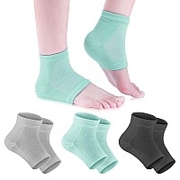 Moisturizing Gel Heel Socks For Dry Cracked Feet Shynek 3 Pairs Spa Socks Lotion Toeless Socks For Women Dry Cracked Heel Feet