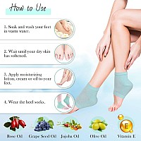 Moisturizing Gel Heel Socks For Dry Cracked Feet Shynek 3 Pairs Spa Socks Lotion Toeless Socks For Women Dry Cracked Heel Feet