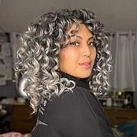 Toyotress Ocean Wave Crochet Hair 14 Inch 8 Packs Ombre Gray Crochet Braids Deep Twist Synthetic Braiding Hair Extensions 14