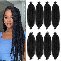 Springy Afro Twist Hair 18 Inches Preseparated Marley Twist Braiding Hair 8 Pack Spring Twist Hair Afro Twist Hair For Soft Loc