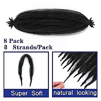 Springy Afro Twist Hair 18 Inches Preseparated Marley Twist Braiding Hair 8 Pack Spring Twist Hair Afro Twist Hair For Soft Loc