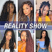 Springy Afro Twist Hair 18 Inches Preseparated Marley Twist Braiding Hair 8 Pack Spring Twist Hair Afro Twist Hair For Soft Loc