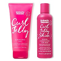 Umberto Giannini Curl Jelly Scrunching Jelly 67Fl Oz And Curl Jelly Shine Vegan Leave In Conditioner Duo 609 Cruelty Free