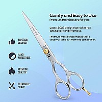 Suvorna 65 Hair Cutting Scissors For Professional Barber Hairdresser Hair Shears For Cutting Trimming Grooming Precis