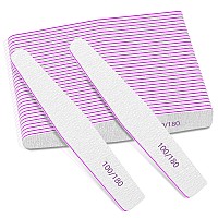 50Pcs Nail File Set Emery Board Nail Files 100180 Grit For Poly Nail Extension Gel And Acrylic Nails Nail File For Natural Nai