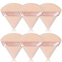 Blaaroom 6 Pieces Powder Puff Face Makeup Velour Soft Triangle Powder Puffs For Loose Powder Mineral Powder Body Powder Wet Dry