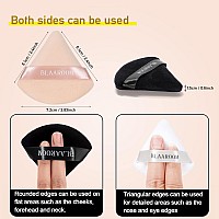 Blaaroom 6 Pieces Powder Puff Face Makeup Velour Soft Triangle Powder Puffs For Loose Powder Mineral Powder Body Powder Wet Dry