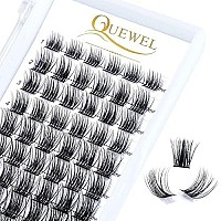 Quewel Cluster Lashes 72 Pcs Wide Stem Individual Lashes Cd Curl 816Mm Length Diy Eyelash Extension False Eyelashes Soft For P