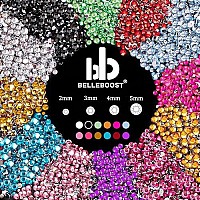 3 Boxes Of Flat Back Nail Art Crystal Rhinestonespearl Set 5 Colorfulabtransparent White Rhinestonehalf Round Whiteab Pearl