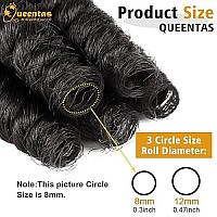 Queentas 6Packs 20Inch 8Mm Short Crochet Braiding Carrie Curl Crochet Hair For Women Synthetic Crochet Braids Synthetic Braiding