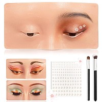 Makeup Practice Face Silicone Makeup Practice Board Face Eyes Makeup Mannequin For Makeup Artists And Beginners With Makeup B