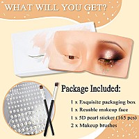 Makeup Practice Face Silicone Makeup Practice Board Face Eyes Makeup Mannequin For Makeup Artists And Beginners With Makeup B