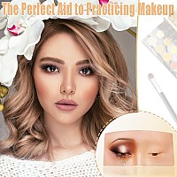 Makeup Practice Face Silicone Makeup Practice Board Face Eyes Makeup Mannequin For Makeup Artists And Beginners With Makeup B