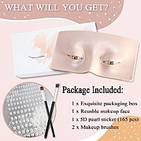 Makeup Practice Face Silicone Makeup Face Practice Board Makeup Mannequin Face For Makeup Artists And Beginners Come With Eye