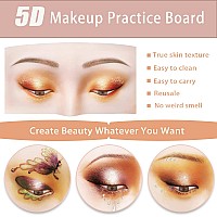 Makeup Practice Face Silicone Makeup Face Practice Board Makeup Mannequin Face For Makeup Artists And Beginners Come With Eye