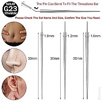 Bodyace G23 Titanium Threadless Piercing Taper 14G 16G 18G Piercing Taper Insertion Pin Body Piercing Stretching Kit Assistant