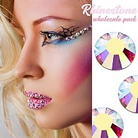 1440Pcs Ss20 47Mm Crystal Ab Nail Rhinestones Flatback Bulk Nail Art Round K9 Glass Gems Beads Stones Diamonds Glitter Nail Cha