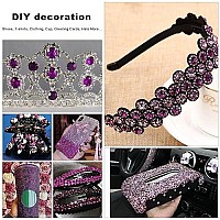 4240Pcs Fuchsia Flatback Rhinestones 6 Sizes Crystal Diamonds For Nail Art Crafts Clothes Shoes With Tweezers And Picking Pen