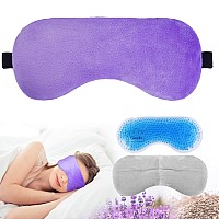 Cavoilu Sleep Mask Weighted Eye Mask For Sleeping Heated Cooling Eye Masks Moist Heat Lavender Reusable Warm Eye Mask With