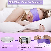 Cavoilu Sleep Mask Weighted Eye Mask For Sleeping Heated Cooling Eye Masks Moist Heat Lavender Reusable Warm Eye Mask With