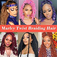 Marley Hair 10 Inch 7 Packs Pre Separated Springy Afro Twist Hair Marley Twist Braiding Hair For Faux Locs Crochet Hair Pre Fluf