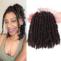 8 Packs Passion Twist Crochet Hair 6 Inch Prelooped Crochet Braids Pretwisted Spring Twist Crochet Hair For Black Women 6 Inch