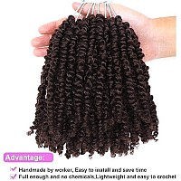 8 Packs Passion Twist Crochet Hair 6 Inch Prelooped Crochet Braids Pretwisted Spring Twist Crochet Hair For Black Women 6 Inch