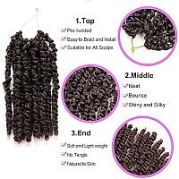 8 Packs Passion Twist Crochet Hair 6 Inch Prelooped Crochet Braids Pretwisted Spring Twist Crochet Hair For Black Women 6 Inch