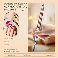 Shine Chance Acrylic Nail Brush Size 4 100 Real Kolinsky Art Nail Brush For Acrylic Powder Application Handmade Women Manicur