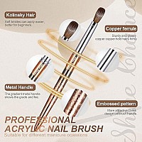 Shine Chance Acrylic Nail Brush Size 4 100 Real Kolinsky Art Nail Brush For Acrylic Powder Application Handmade Women Manicur