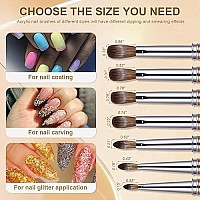 Shine Chance Acrylic Nail Brush Size 4 100 Real Kolinsky Art Nail Brush For Acrylic Powder Application Handmade Women Manicur