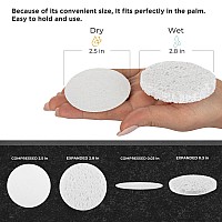 Tiwinti Compressed Facial Sponges 100 Cellulose Natural Wood Pulp For Estheticians Cosmetic Spa Sponges Exfoliating And Dai