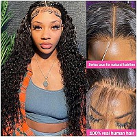 Uesoels T Part Human Hair Lace Front Wigs For Black Women 180 Density Glueless 13X6X1 Deep Wave Human Hair Pre Plucked With Baby